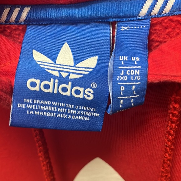 Red AdiDas hoodie large - Picture 2 of 2